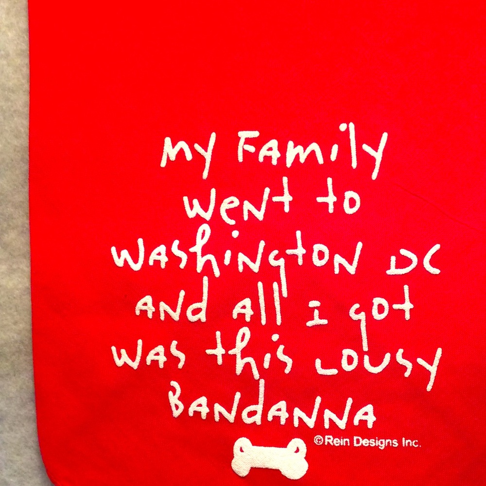 My Family Went to Wash DC I got Lousy Bandana, NWT